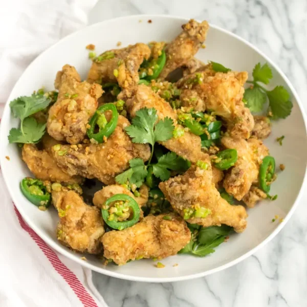 SALT AND PEPPER CHICKEN WINGS & FRIES